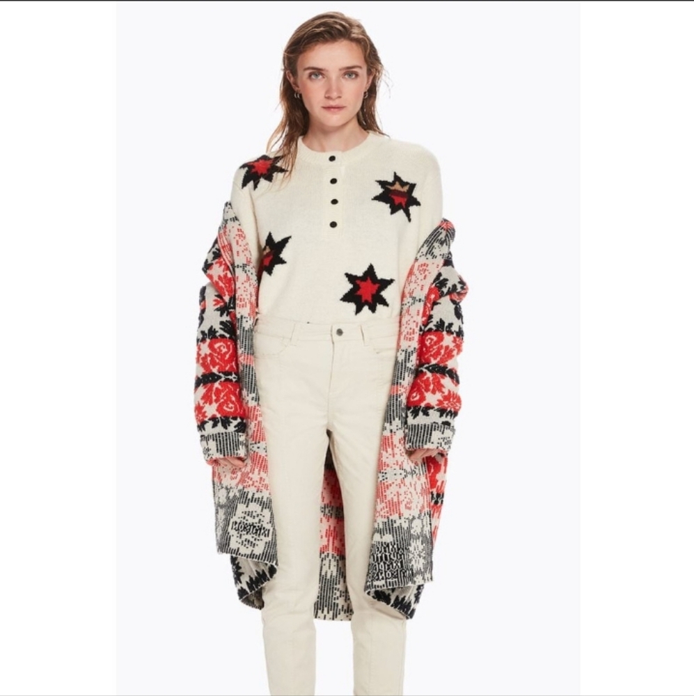Scotch & Soda Embroidered Star Knit Sweater